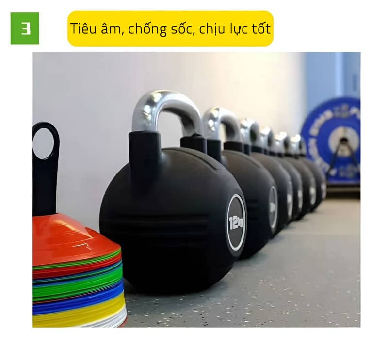 Thảm cao su phòng gym