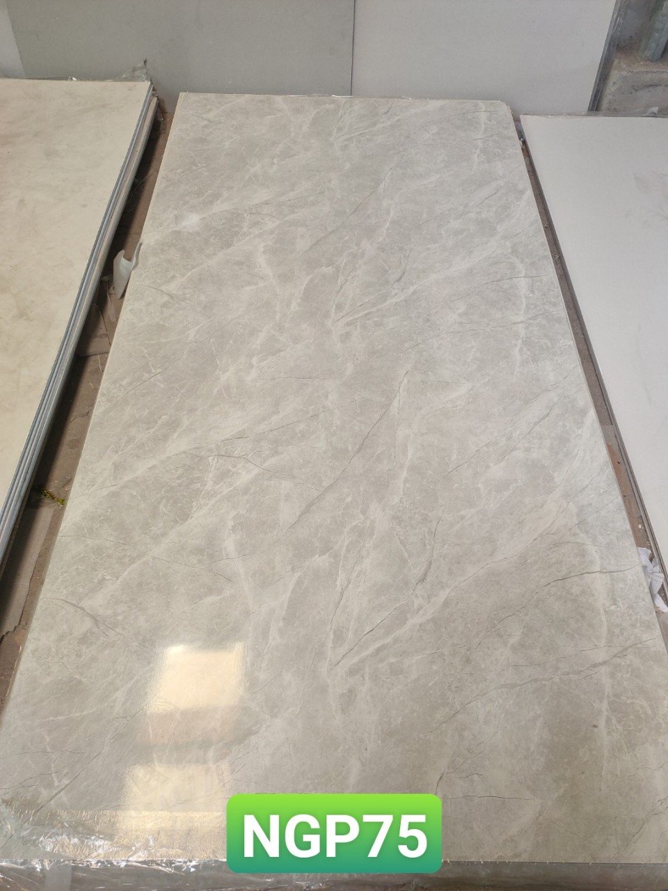 pvc giả đá xám
